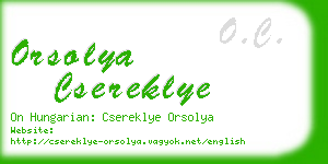 orsolya csereklye business card